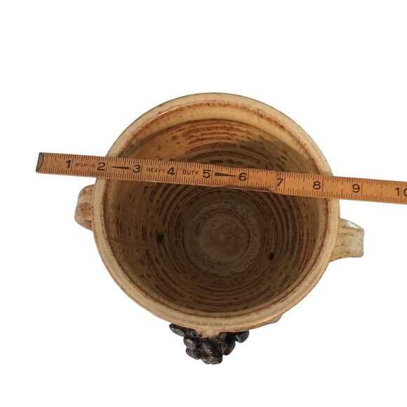 Signed McClellan Art Pottery Vase With Raised Grapes Large - Picture 8 of 8